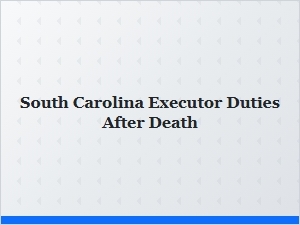 South Carolina Executor Responsibilities After Death