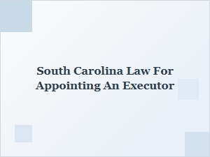 South Carolina Law for Appointing an Executor