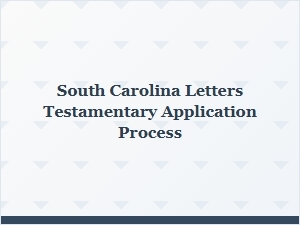 South Carolina Letters Testamentary Application Process