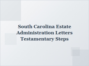 South Carolina Estate Administration Steps Court Procedures