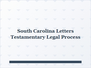 South Carolina Testamentary Letter Forms Process