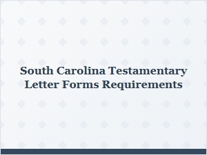South Carolina Testamentary Letter Requirements